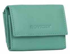 Portfel damski Rovicky R-20-LFN j. zielony. Zielone portfele ROVICKY, bez wzorów, ze skóry. Za 42.75 zł.