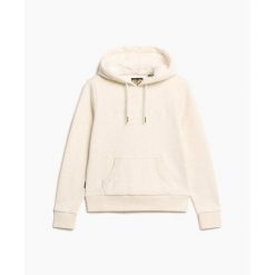 Damska bluza z kapturem z metalicznym logo Superdry Luxe. Brązowe bluzy z kapturem Superdry, bez wzorów, ze skóry, z kapturem. W wyprzedaży za 321.05 zł.