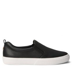 Tenisówki LAUREN RALPH LAUREN. Czarne trampki Lauren Ralph Lauren, bez wzorów, bez zapięcia. Za 409.99 zł.