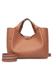 DKNY Torebka R43DYG33 Brązowy. Brązowe torebki klasyczne DKNY, bez wzorów, ze skóry, bez dodatków. Za 659.99 zł.