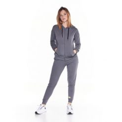 Bluza wygodna z kaptur na czas wolny na co dzień. Szare bluzy LEONE 1947 APPAREL, s, bez wzorów, z dresówki, sportowe, bez ramiączek, bez kaptura. W wyprzedaży za 286.28 zł.