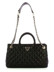 Guess Torebka w kolorze czarnym - 32 x 18 x 10 cm rozmiar: onesize. Czarne torebki klasyczne Guess, z aplikacjami, z materiału, na ramię, pikowane, bez dodatków. Za 461.21 zł.