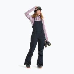 Spodnie narciarskie damskie ROXY Rideout Bib. Czarne spodnie narciarskie Roxy, bez wzorów, z materiału, narciarskie. Za 1,250.60 zł.