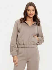 Guess Bluza V5RQ20 KC3D2 Szary Regular Fit. Szare bluzy Guess, xl, z aplikacjami, z syntetyku, bez kaptura. Za 219.99 zł.