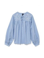 Vero Moda Bluzka w kolorze błękitnym rozmiar: S. Niebieskie bluzki Vero Moda, s, bez wzorów, z bawełny, bez kołnierzyka, bez ramiączek. Za 97.05 zł.