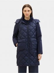 Tom Tailor Kurtka puchowa 1036722 Granatowy Regular Fit. Niebieskie kurtki Tom Tailor, s, bez wzorów, z puchu, bez kaptura. Za 319.99 zł.