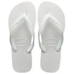 Klapki Havaianas Model 4000029 Kolor Biały. Białe klapki Havaianas, bez wzorów, sportowe, bez obcasa, bez zapięcia. Za 87.40 zł.