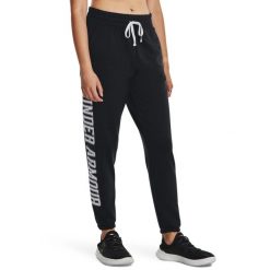 Spodnie dresowe damskie Under Armour Rival Terry Graphic Jogger. Czarne spodnie dresowe Under Armour, bez wzorów, z dresówki. Za 149.99 zł.