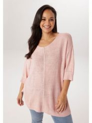 Aniston Sweter w kolorze jasnoróżowym rozmiar: 54. Różowe swetry Aniston, bez wzorów, bez ramiączek. Za 130.99 zł.