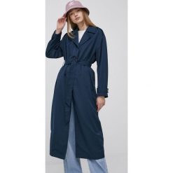 Only trencz damski kolor granatowy przejściowy. Niebieskie płaszcze ONLY, l, bez wzorów, z materiału, klasyczne, bez kaptura. W wyprzedaży za 154.99 zł.