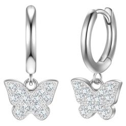 Glanzstücke München Kolczyki Kola Motyl z Srebra Sterling w srebrze z Cyrkonia 1 ct Damski. Białe kolczyki Glanzstücke München, z cyrkonią, srebrne. Za 220.99 zł.