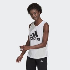 Damski tank top adidas Essentials Big Logo. Białe topy adidas, m, bez wzorów, sportowe, bez kołnierzyka, bez ramiączek. Za 103.00 zł.