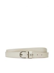 Calvin Klein Pasek Damski Ck Metal Loop Round Buckle 2.5 K60K613147 Biały. Białe paski Calvin Klein, bez wzorów, ze skóry. Za 129.99 zł.