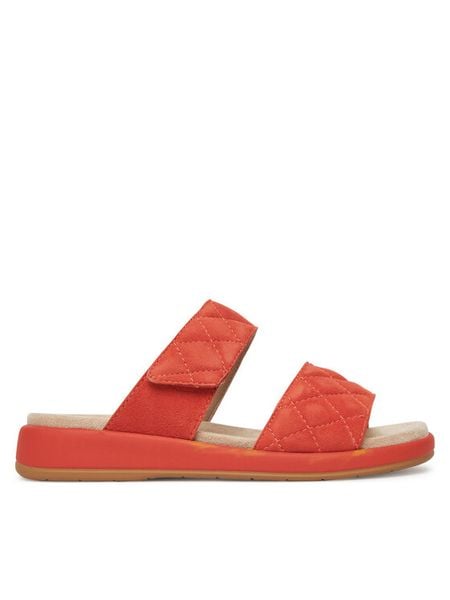 Caprice Klapki 9-27204-44 Pomarańczowy. Brązowe klapki Caprice, bez wzorów, bez obcasa, bez zapięcia. Za 279.99 zł.
