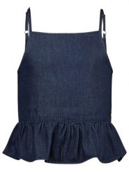 Like Flo Top "Elif" w kolorze granatowym rozmiar: 116. Niebieskie topy Like Flo, bez wzorów, z bawełny, bez kołnierzyka, bez ramiączek. Za 65.99 zł.