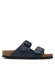 Birkenstock Klapki Arizona Bs 0051153 Granatowy. Niebieskie klapki Birkenstock, bez wzorów, ze skóry, bez obcasa, bez zapięcia. Za 499.99 zł.