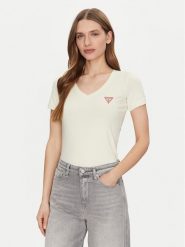 Guess T-Shirt W2YI45 J1314 Żółty Slim Fit. Żółte t-shirty Guess, xl, z aplikacjami, z bawełny, bez kołnierzyka, bez ramiączek. Za 79.99 zł.