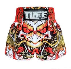 Spodenki treningowe TUFF White Dragon. Białe szorty sportowe TUFF, bez wzorów, z materiału, na fitness i siłownię. Za 149.00 zł.
