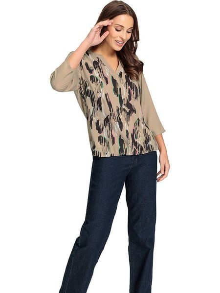 WITT WEIDEN Bluzka w kolorze jasnobrązowym rozmiar: 52. Brązowe bluzki WITT WEIDEN, bez wzorów, z wiskozy, bez kołnierzyka, bez ramiączek. Za 52.79 zł.