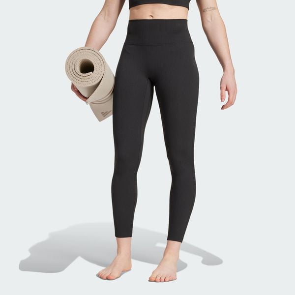 Legginsy adidas All Me Rib 7/8. Brązowe legginsy adidas, bez wzorów, z elastanu. Za 279.00 zł.