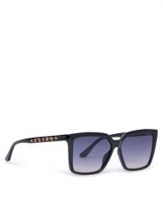 Guess Okulary przeciwsłoneczne GU00099 Czarny. Czarne okulary przeciwsłoneczne Guess, z aplikacjami, z tworzywa sztucznego, plastikowe. Za 299.99 zł.