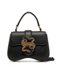 Just Cavalli Torebka Iconic Snakes 78RA4BA9 ZSA89 Czarny. Czarne torebki klasyczne Just Cavalli, bez wzorów, ze skóry, bez dodatków. Za 799.99 zł.