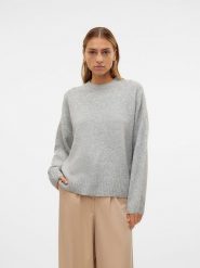 Vero Moda Sweter w kolorze szarym rozmiar: XS. Szare swetry Vero Moda, xs, bez wzorów, z wełny, bez ramiączek. Za 78.84 zł.