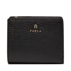 Mały Portfel Damski Furla. Czarne portfele Furla, bez wzorów. Za 649.99 zł.