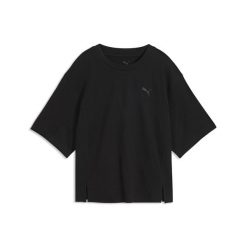Damska koszulka HER o luźnym kroju PUMA. Czarne t-shirty sportowe Puma, m, bez wzorów, z bawełny, bez ramiączek. Za 129.00 zł.