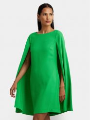 Lauren Ralph Lauren Sukienka koktajlowa 253855210023 Zielony Relaxed Fit. Zielone sukienki Lauren Ralph Lauren, bez wzorów, z syntetyku, wizytowe, bez kołnierzyka, bez ramiączek. Za 1,609.00 zł.