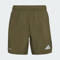 Szorty Tech Apparel. Brązowe szorty adidas, bez wzorów. Za 129.00 zł.
