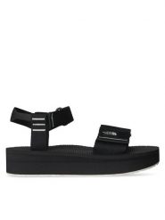 The North Face Sandały Skeena Platform NF0A8AE7VOR1 Czarny. Czarne sandały The North Face, bez wzorów, z materiału, bez obcasa, na koturnie, bez zapięcia. Za 179.99 zł.