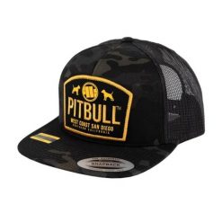Czapka z daszkiem PitBull Mesh Dogs Flat Snapback Trucker Cap - 629011918900. Czarne czapki z daszkiem PITBULL, z aplikacjami, z bawełny, eleganckie. Za 109.00 zł.