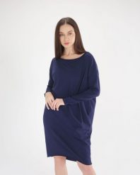 Bawełniana luźna sukienka. Sukienki Unisono, l, bez wzorów, z bawełny, bez kołnierzyka, bez ramiączek. Za 169.00 zł.