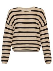 MOSS COPENHAGEN Sweter "Marthea Rachelle" w kolorze beżowym rozmiar: L/XL. Brązowe swetry Moss Copenhagen, l, bez wzorów, z wiskozy, klasyczne, bez ramiączek. Za 166.88 zł.
