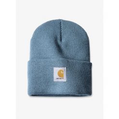 Czapka zimowa Carhartt Watch Hat - thundercloud. Niebieskie czapki zimowe Carhartt, bez wzorów, sportowe. Za 73.99 zł.
