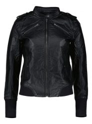 Puma Skórzana kurtka "Zip up" w kolorze czarnym rozmiar: L. Czarne kurtki Puma, l, bez wzorów, bez kaptura. Za 162.49 zł.