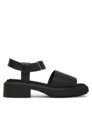 Calvin Klein Sandały Chunky Sandal Lth Mg HW0HW03131 Czarny. Czarne sandały Calvin Klein, bez wzorów, ze skóry, bez obcasa, na płaskiej podeszwie, bez zapięcia. Za 489.99 zł.