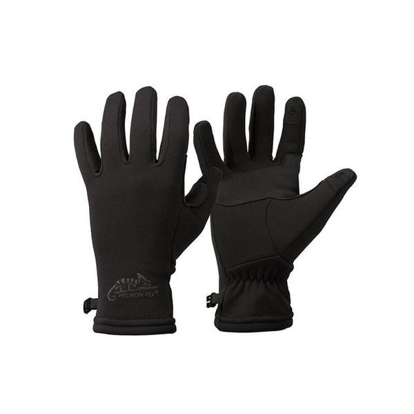 Rękawice turystyczne jesienno zimowe Tracker Outback. Czarne rękawiczki HELIKON-TEX, bez wzorów, z tkaniny, sportowe. Za 107.99 zł.