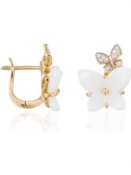 DIAMOND & CO Złote kolczyki-wkrętki "Enisa" z diamentami rozmiar: onesize. Białe kolczyki Diamond & Co, z diamentem, ceramiczne. Za 1,402.36 zł.