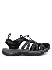 Keen Sandały Whisper W 1028815 Czarny. Czarne sandały Keen, bez wzorów, z materiału, bez obcasa, bez zapięcia. Za 289.99 zł.