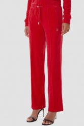 JUICY COUTURE Czerwone spodnie dresowe damskie z cyrkoniami Tina, Rozmiar M. Czerwone spodnie dresowe Juicy Couture, bez wzorów, z dresówki. W wyprzedaży za 297.99 zł.