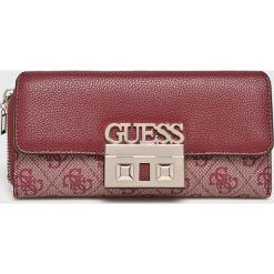 Guess Jeans - Portfel. Brązowe portfele Guess Jeans, z aplikacjami, z jeansu. Za 279.90 zł.
