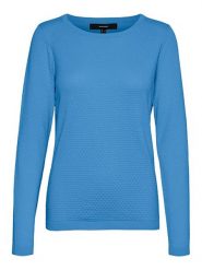 Vero Moda Sweter w kolorze niebieskim rozmiar: S. Niebieskie swetry Vero Moda, s, bez wzorów, z bawełny, bez ramiączek. Za 83.62 zł.