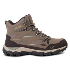 Damskie wodoodporne buty turystyczne Holcombe III. Brązowe buty trekkingowe Regatta, z materiału, bez zapięcia. Za 199.99 zł.