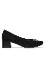 Lasocki Czółenka RST-AGNES-05 Czarny. Czarne czółenka Lasocki, bez wzorów, ze skóry, bez obcasa, bez zapięcia. Za 219.99 zł.