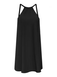 ONLY Sukienka "Nova" w kolorze czarnym rozmiar: XL. Czarne sukienki ONLY, xl, bez wzorów, z wiskozy, bez kołnierzyka, bez ramiączek, mini. Za 119.12 zł.