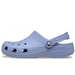 Klapki Crocs Classic Sabot U Dorośli. Niebieskie klapki Crocs, bez wzorów, z materiału, bez obcasa, bez zapięcia. Za 259.99 zł.