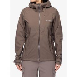 Kurtka przeciwdeszczowa damska Columbia Trailborne 2.5L Shell. Brązowe kurtki przeciwdeszczowe Columbia, l, bez wzorów, bez kaptura, trekkingowe. Za 665.49 zł.