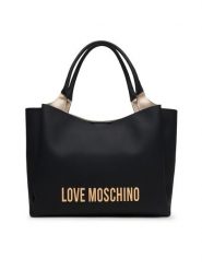LOVE MOSCHINO Torebka JC4107PP1OKD0000 Czarny. Czarne shopper bag Love Moschino, bez wzorów, ze skóry, bez dodatków. Za 1,049.00 zł.